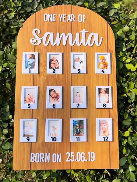 12 Month Photo Frame - Baby Birthday Gift