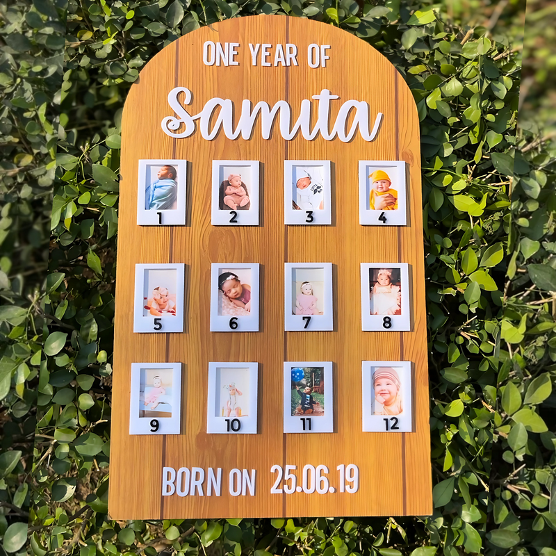 12 Month Photo Frame - Baby Birthday Gift