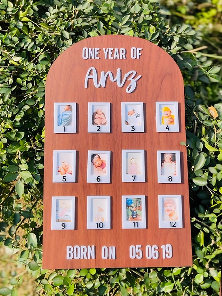 12 Month Photo Frame - Baby Birthday Gift