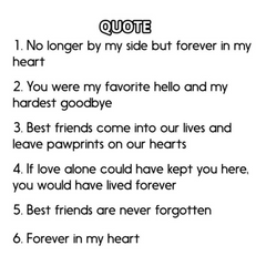 Dog Memory Frame Gifts