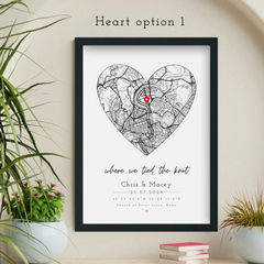 First Date Frame - Personalized Wedding  Anniversary Gift