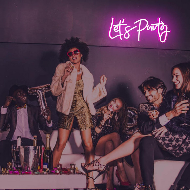 Lets Party Neon Sign -USB Decoration