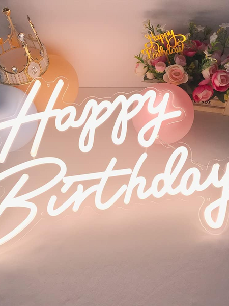 Happy Birthday Neon Light - USB Powered