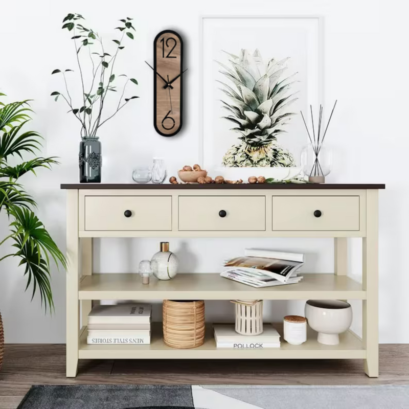 Minimalist Wall Clock - Long Oval Design For Home & Office Decor