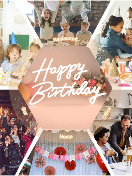 Happy Birthday Neon Light - USB Powered