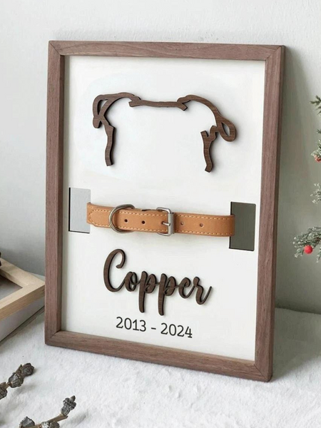 Dog Memorial Frame with Collar Holder