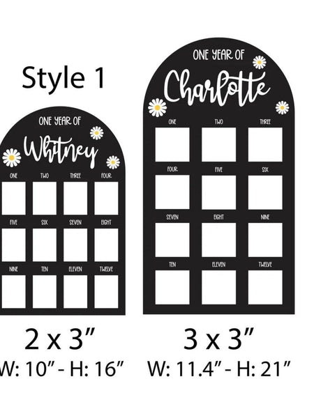 Baby Monthly Photo Board - Milestone Picture Frame for Newborns