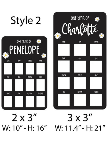 Baby Monthly Photo Board - Milestone Picture Frame for Newborns