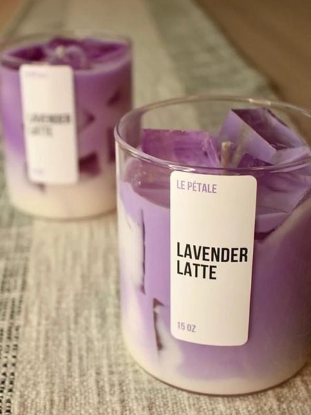 Lavender Latte Iced Candle