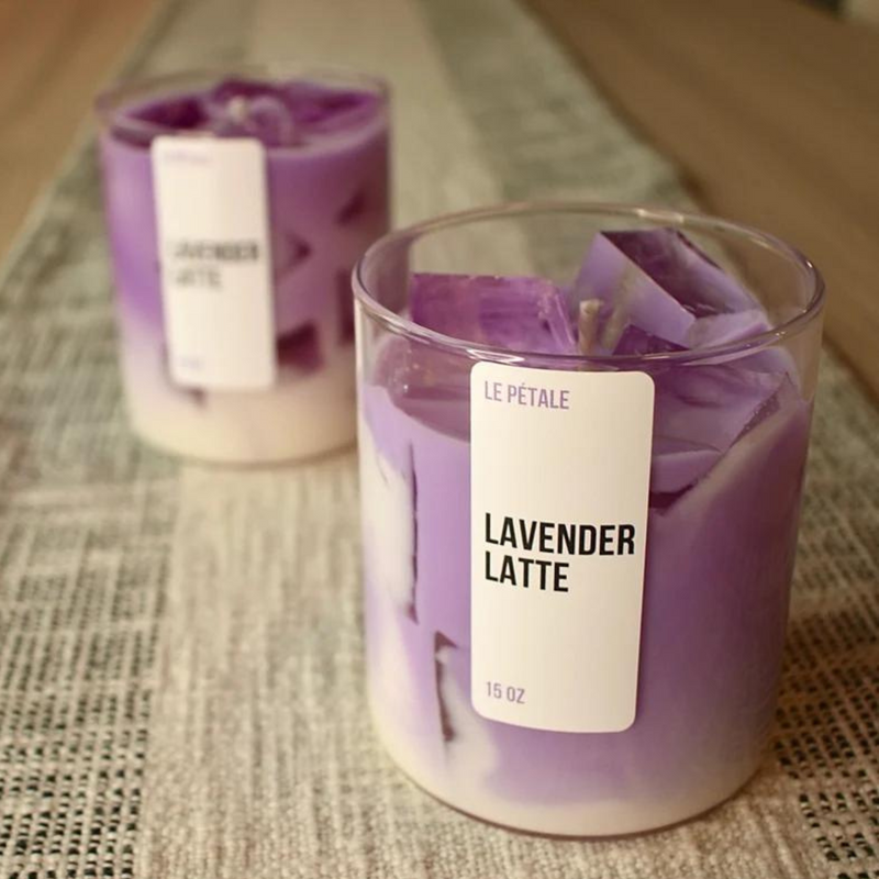 Lavender Latte Iced Candle