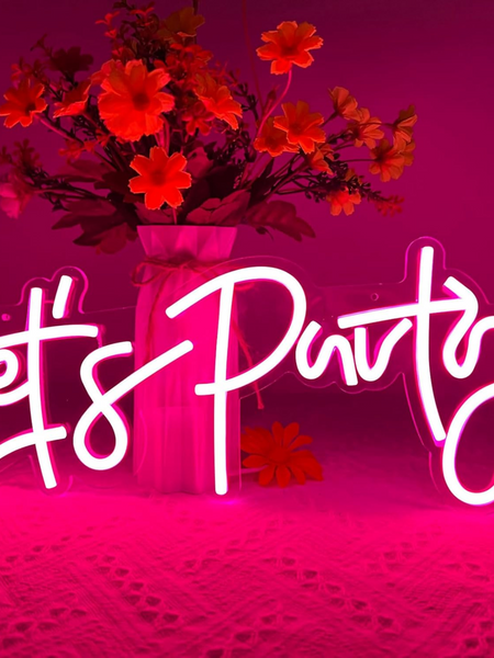 Lets Party Neon Sign -USB Decoration