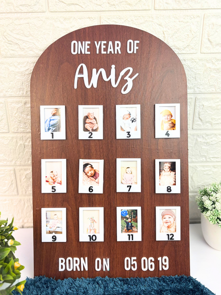 12 Month Photo Frame - Baby Birthday Gift