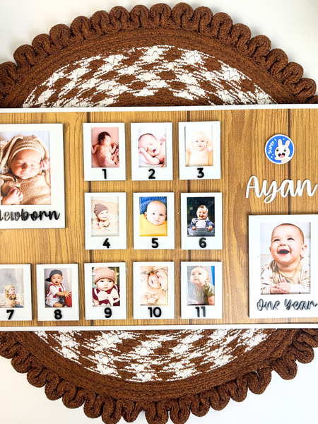 1st Year Photo Frame - Baby Photo Board