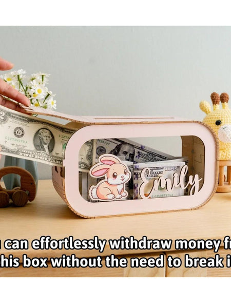 Custom Piggy Bank With Name - Kids Coin Bank Baby Shower Gift