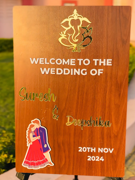 Hindu Wedding Welcome Board