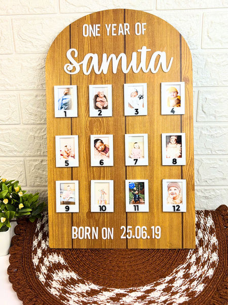 12 Month Photo Frame - Baby Birthday Gift